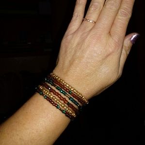 New hand made 6 loop beaded bracelet (SOLD)